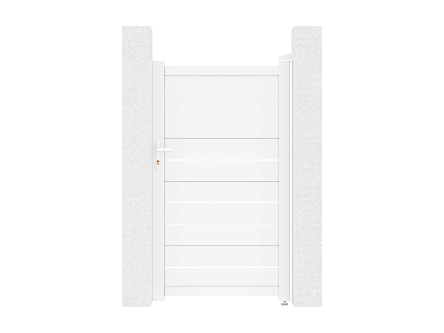 Porta de batente alumínio L103 x A181 cm branco - NAZARIO
