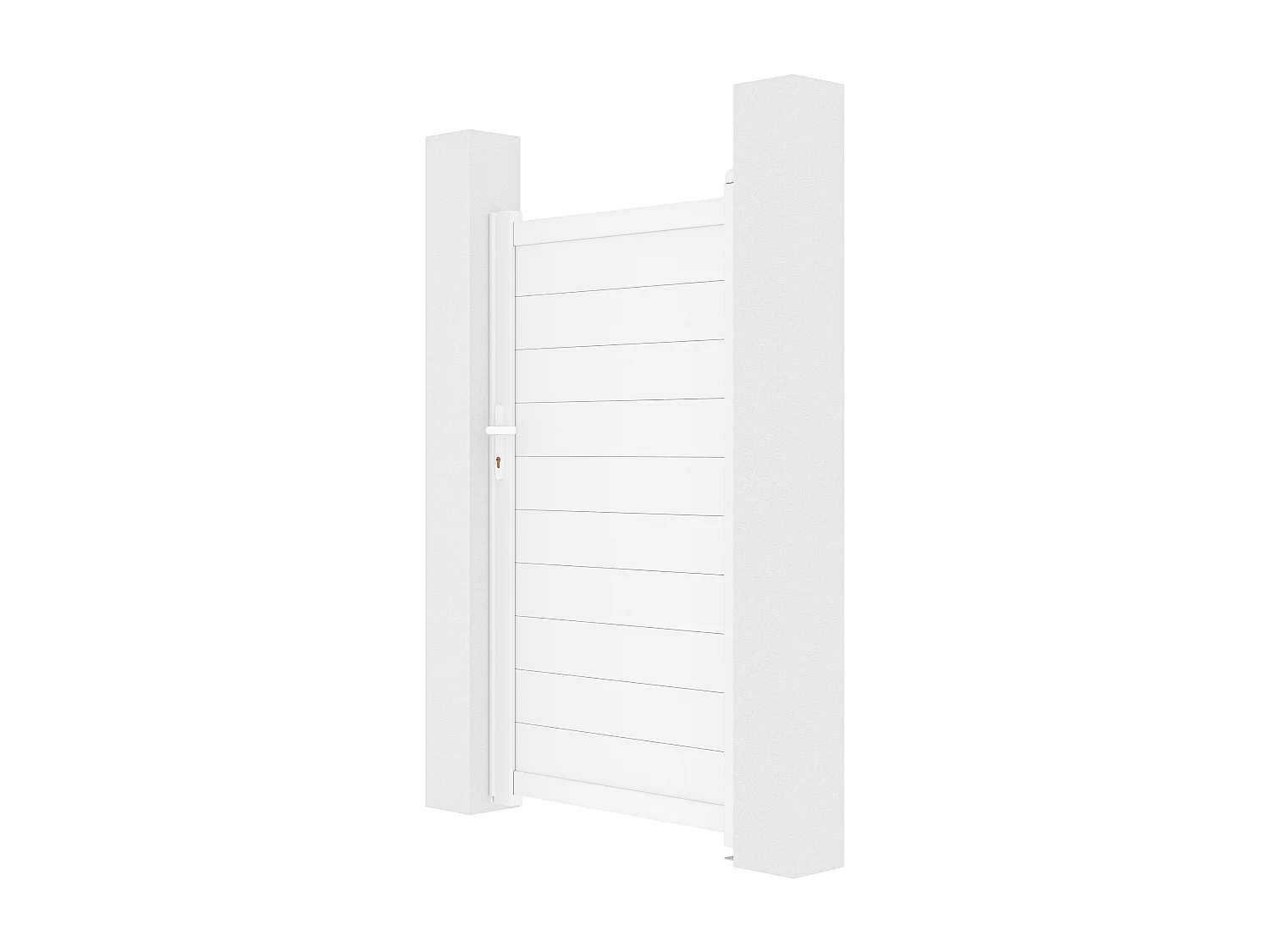 Porta de batente alumínio L103 x A181 cm branco - NAZARIO