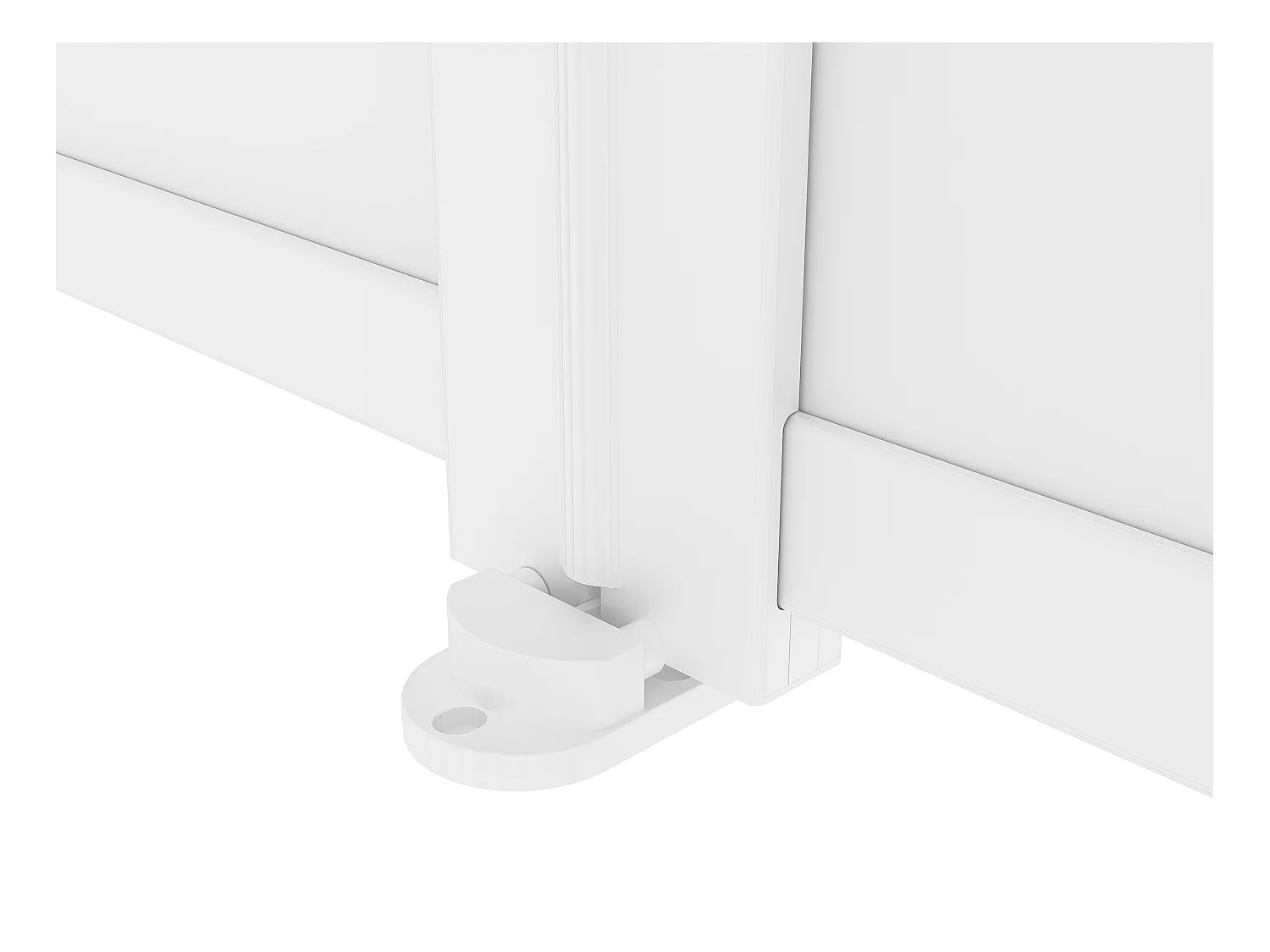 Portail battant aluminium plein L305 x H181 cm blanc - NAZARIO