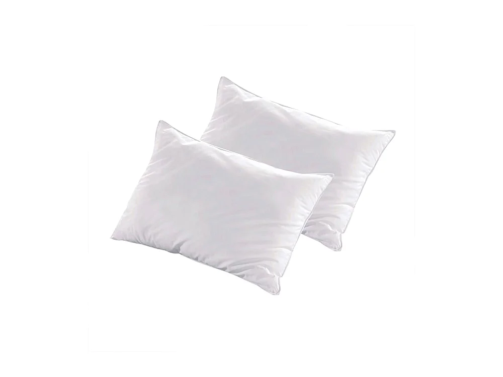 Oreiller pour hôtel 5 étoiles 45x70 percale blanc Palace - Lot de 2