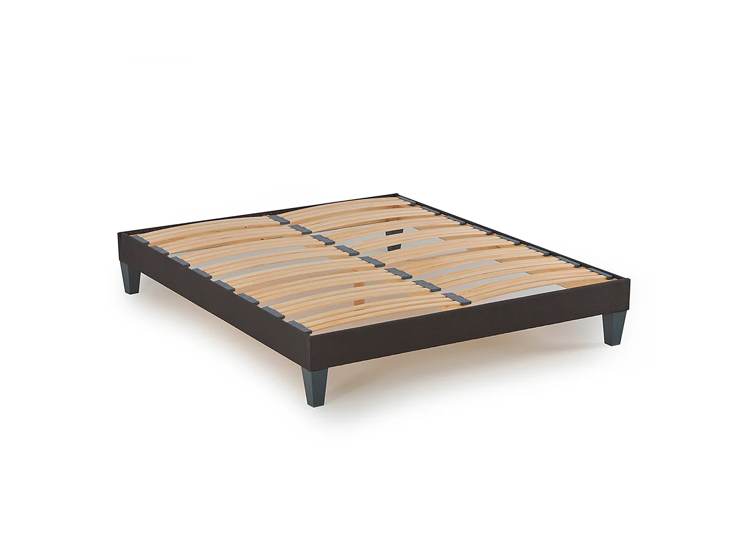 Ensemble matelas ressorts ensachés et sommier en bois