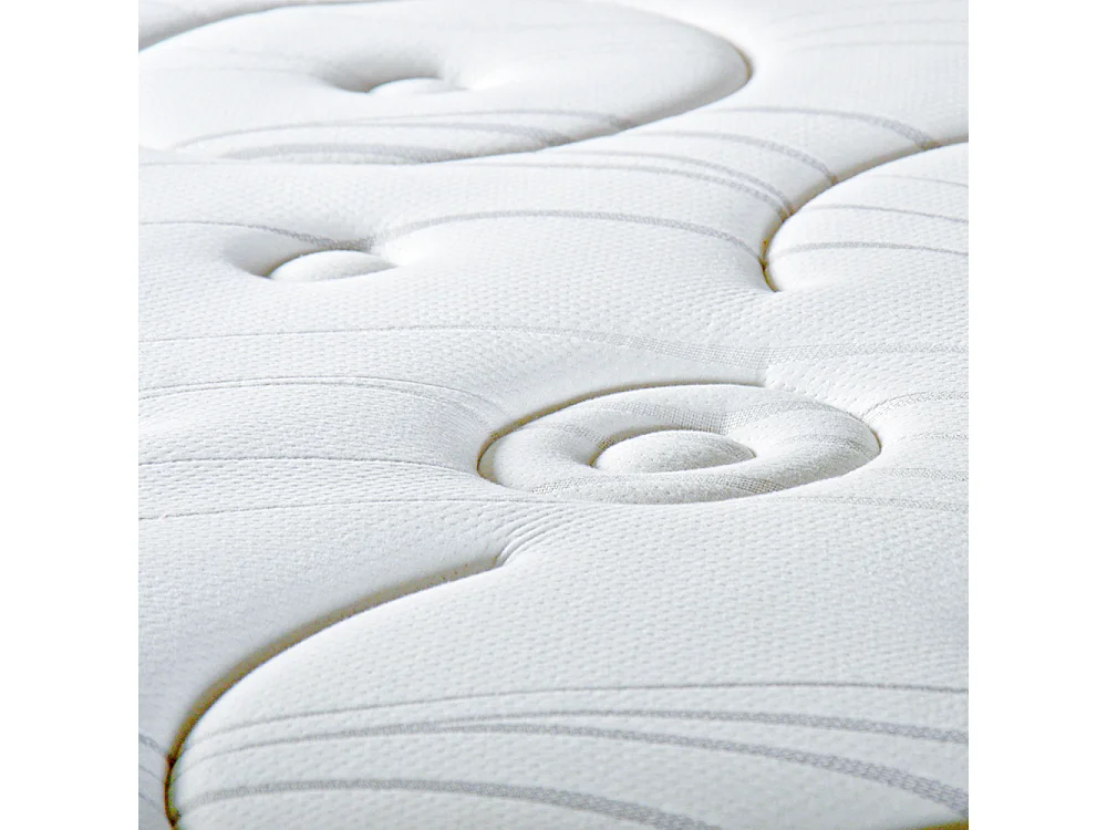 Ensemble matelas ressorts ensachés et sommier en bois