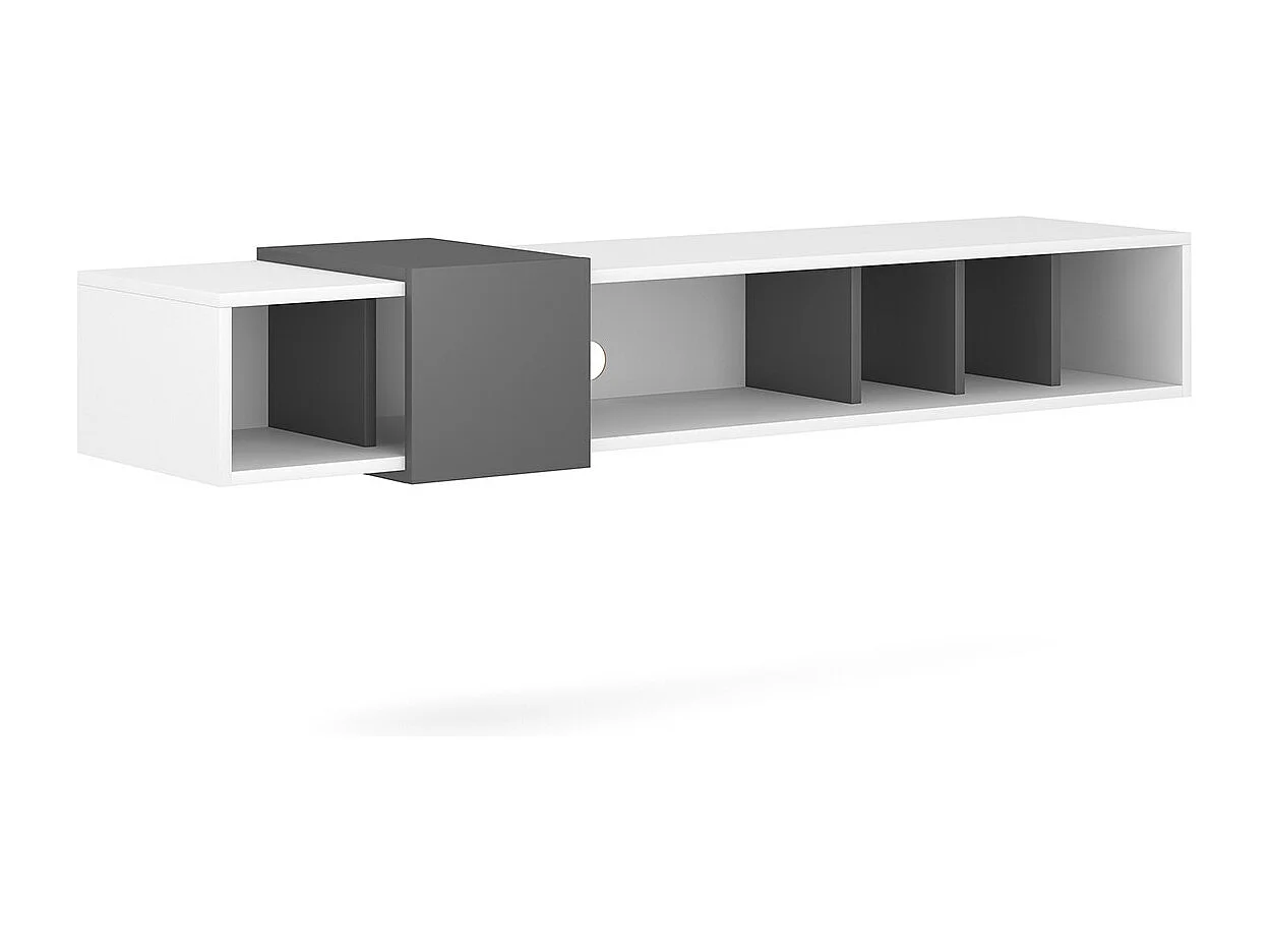 Meuble TV Mural avec Niches de rangement L150 cm - Ronda