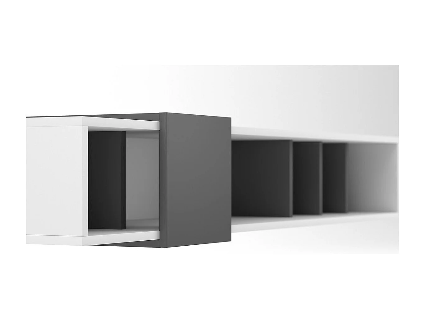 Meuble TV Mural avec Niches de rangement L150 cm - Ronda