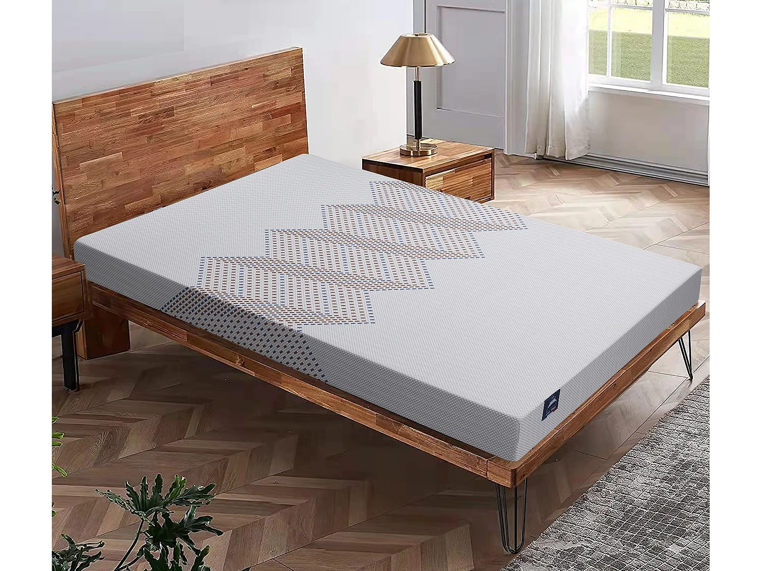 Matelas Capella 90x190cm - Mousse Haute Densité-Épaisseur 15cm-Soutien Tonique Parfait & Moelleux-Label sanitized(Anti bactérien/acarien)