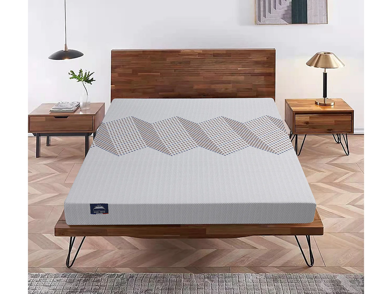 Matelas Capella 90x190cm - Mousse Haute Densité-Épaisseur 15cm-Soutien Tonique Parfait & Moelleux-Label sanitized(Anti bactérien/acarien)