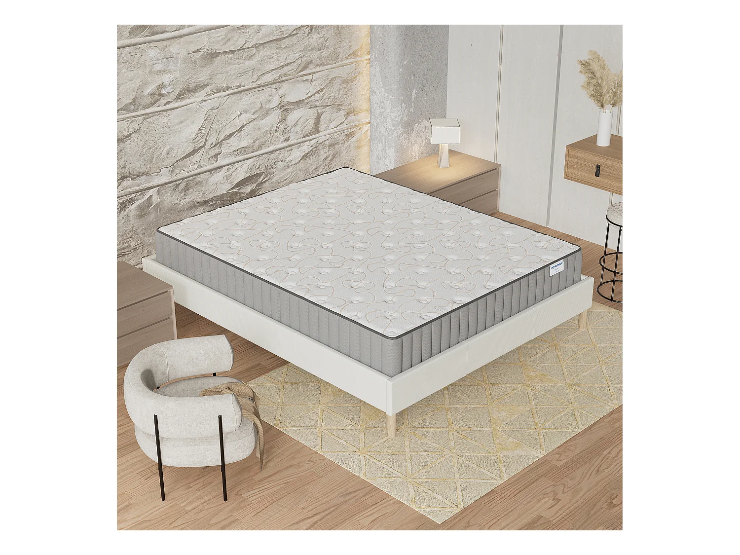 Matelas mousse 70x190cm accueil à mémoire de forme, épaisseur 22cm