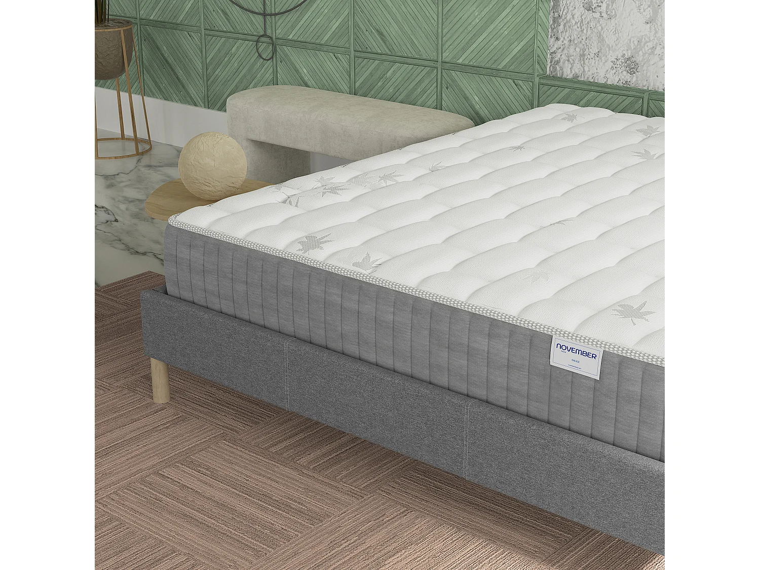 Matelas Ressorts ensachés + mémoire de forme, 160x200cm, 25cm d’épaisseur