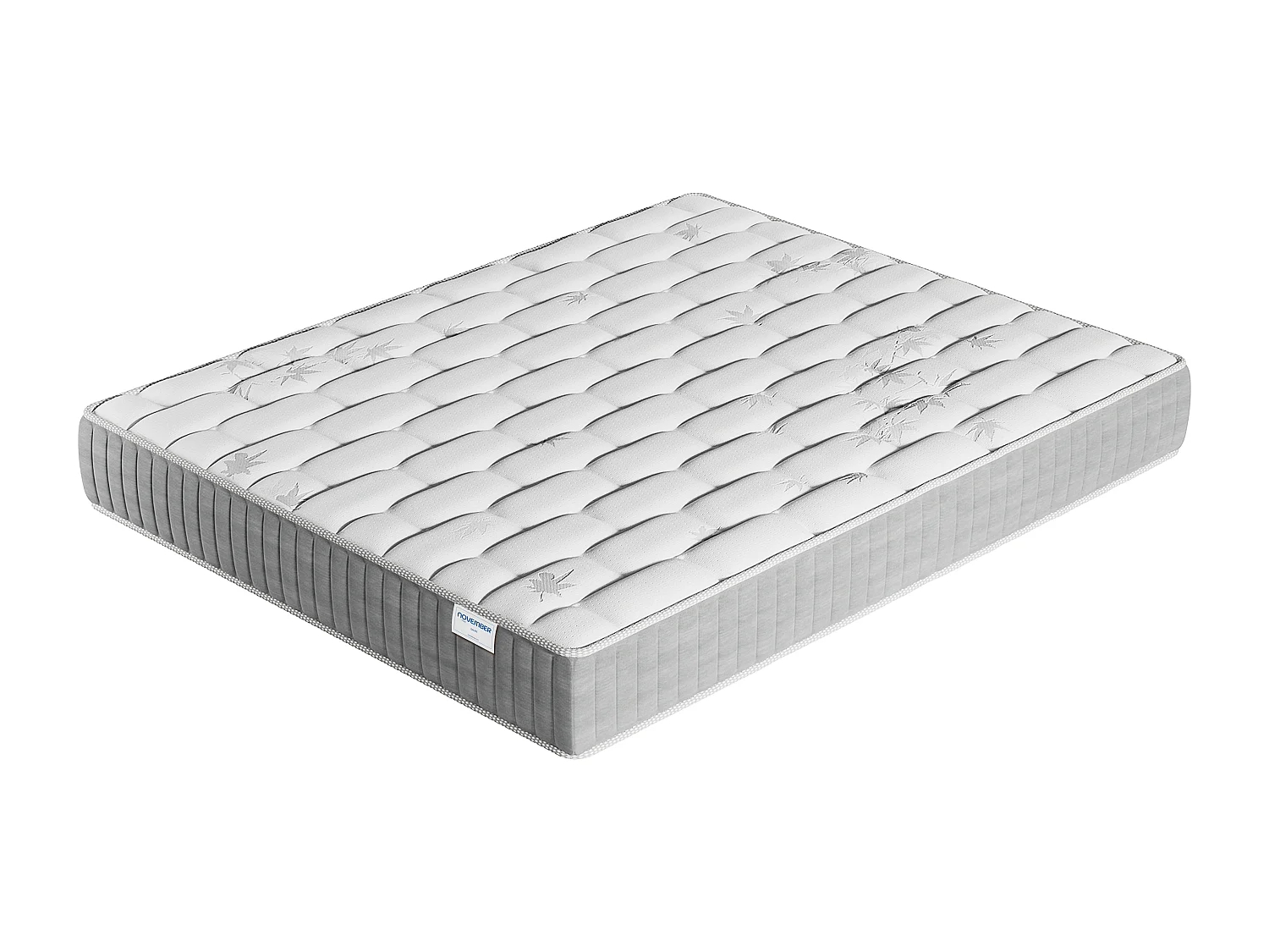 Matelas Ressorts ensachés + mémoire de forme, 200x200cm, 25cm d’épaisseur