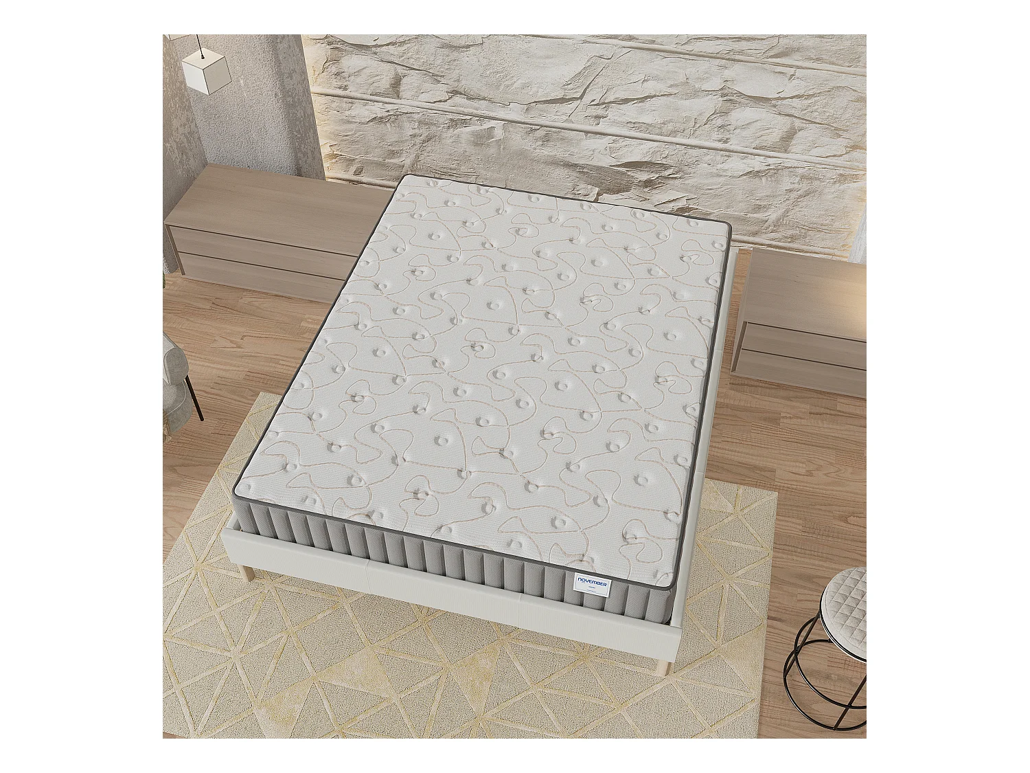 Matelas mousse 90x200cm accueil à mémoire de forme, épaisseur 16cm