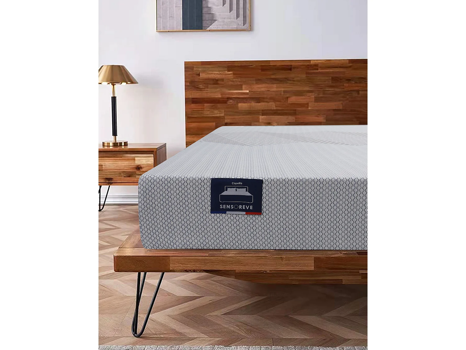 Matelas Capella 140x200cm - Mousse Haute Densité-Épaisseur 15cm-Soutien Tonique Parfait & Moelleux-Label sanitized(Anti bactérien/acarien)