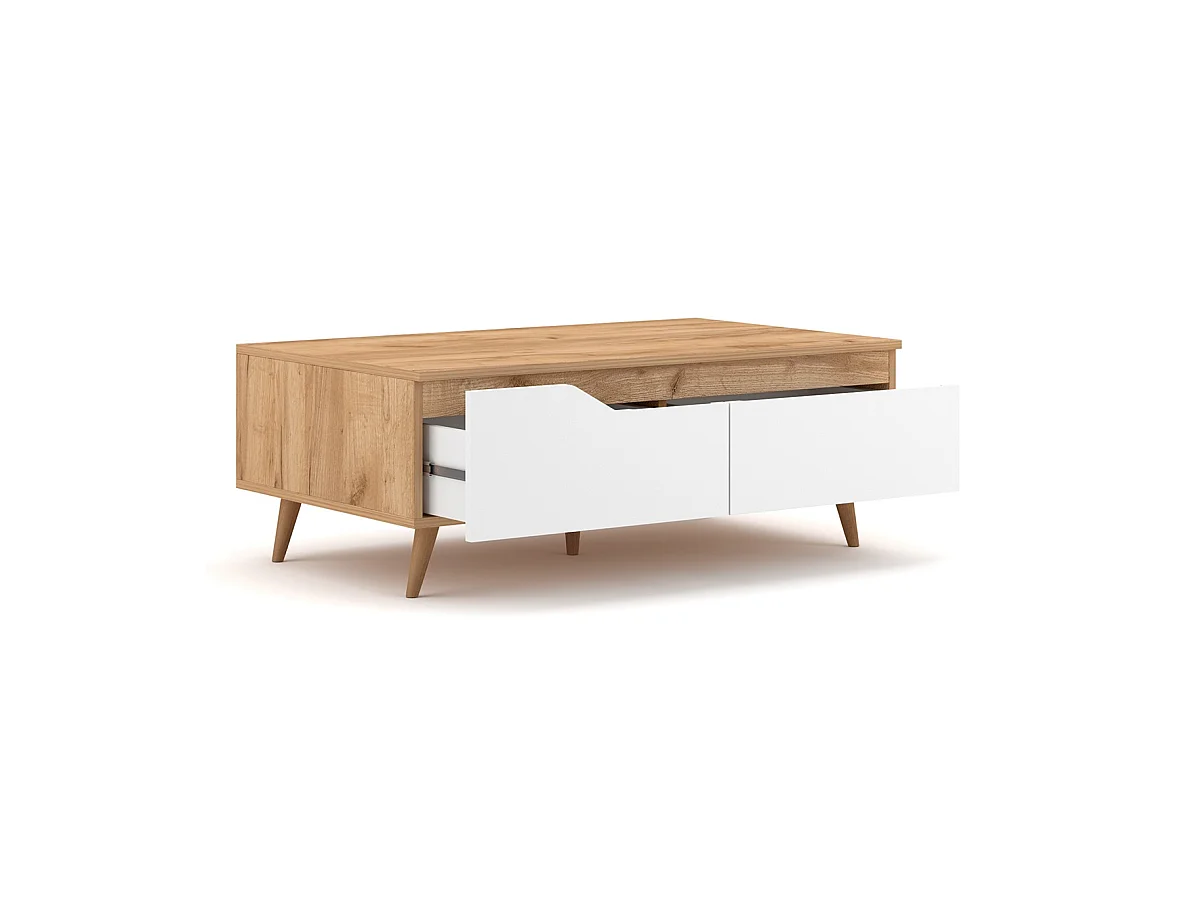 Table Basse Scandinave 1 Tiroir et 1 Niche L100cm - Tree