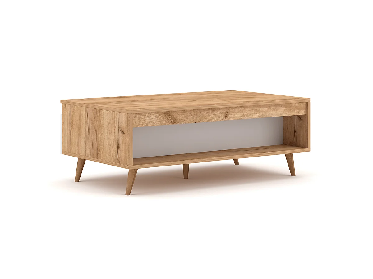 Table Basse Scandinave 1 Tiroir et 1 Niche L100cm - Tree