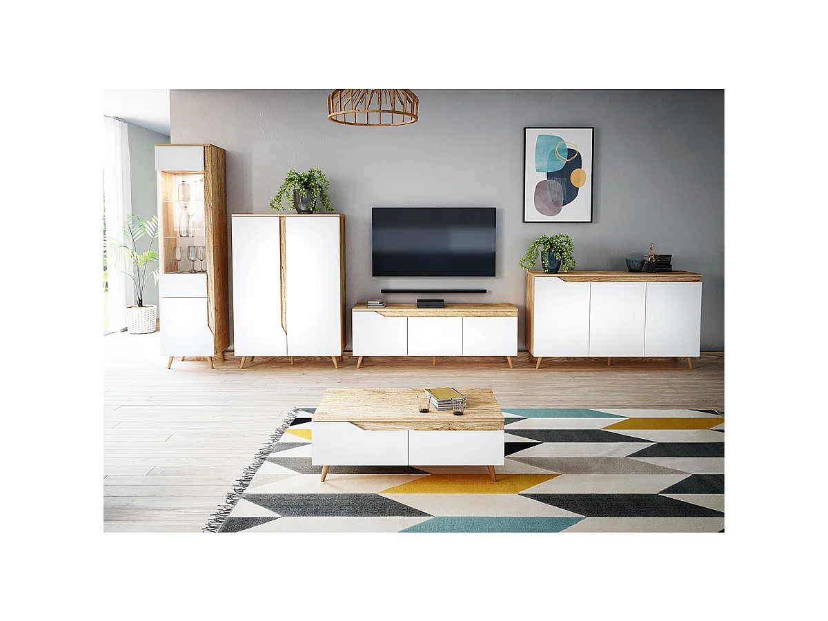 Table Basse Scandinave 1 Tiroir et 1 Niche L100cm - Tree