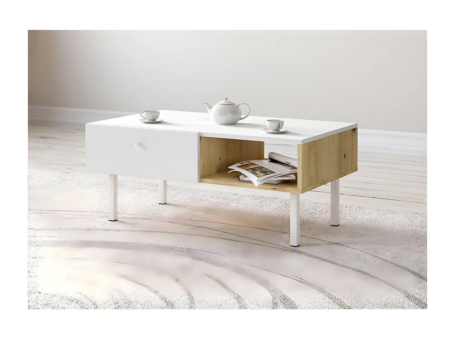 Salontafel 1 Lade 1 Nis L90 cm - Tulia