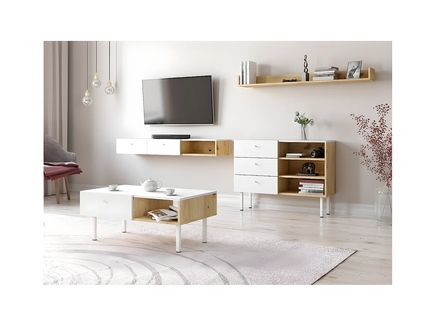 Salontafel 1 Lade 1 Nis L90 cm - Tulia