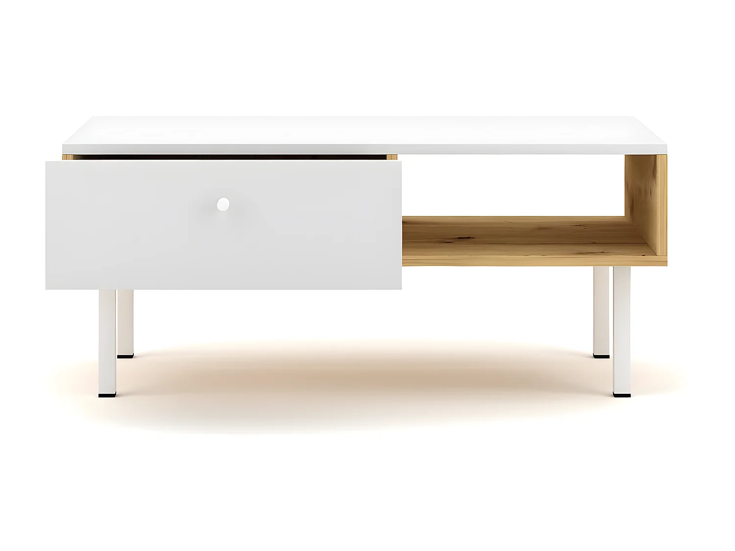 Mesa de centro 1 cajón 1 balda 90 cm