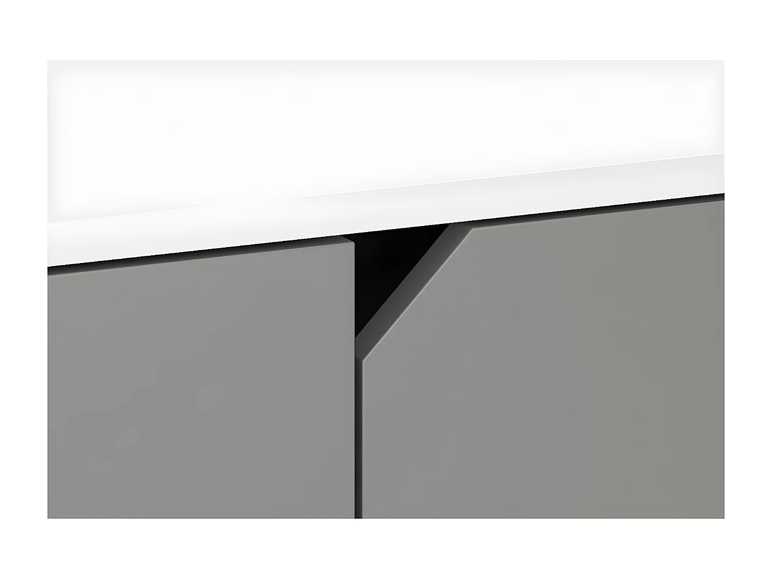 Mesa de centro 1 gaveta Kori branco e cinzento 45cm