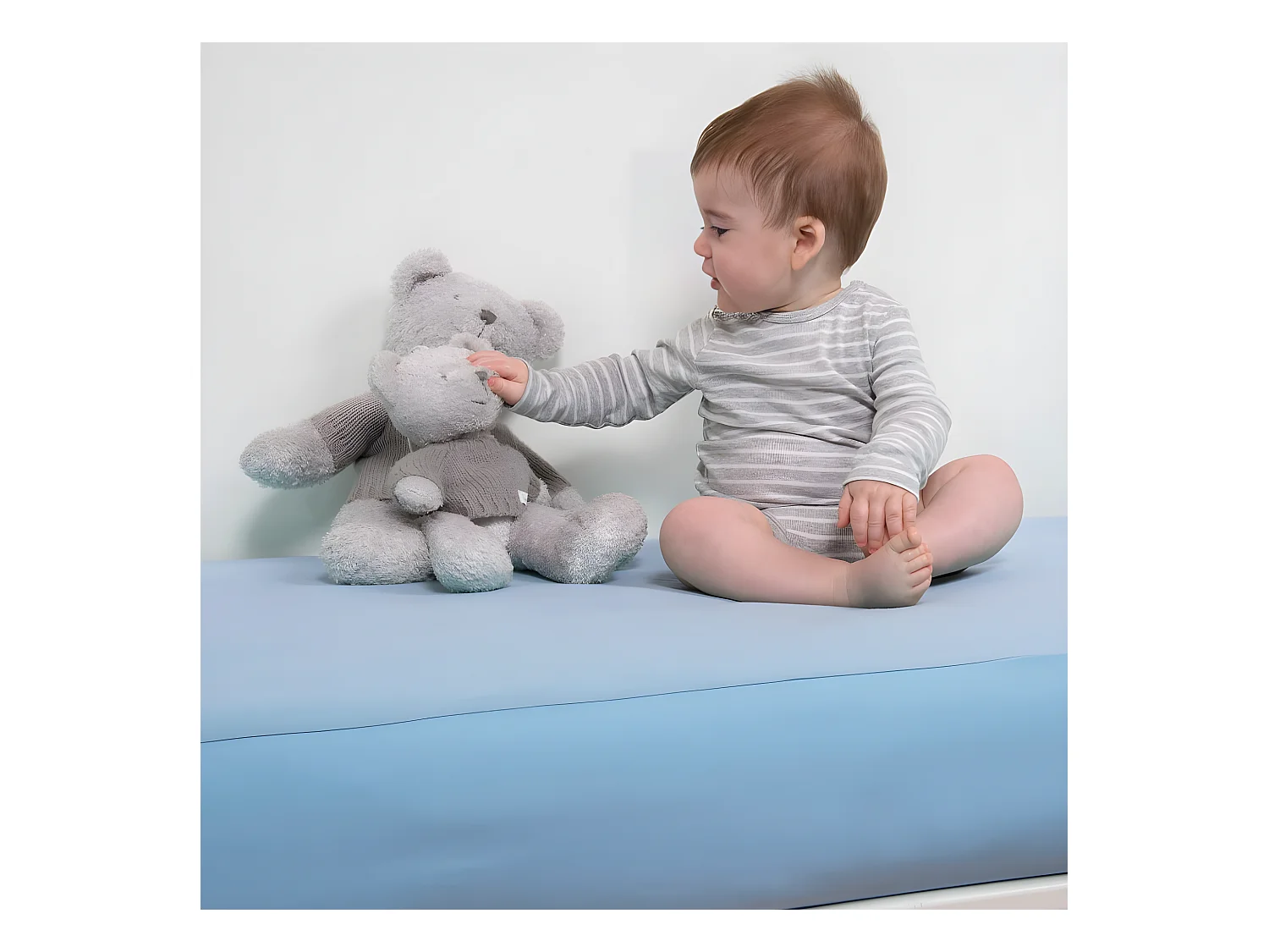 MINEA | Alèse B-Sensible Bleu ciel bébé | Impermeable & Anti-acariens
