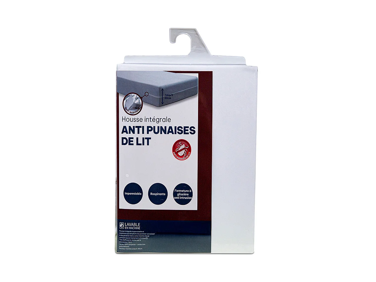 Protège matelas Quiétude 100x190/200 cm Impermeable & Anti-punaises - 100x200 cm