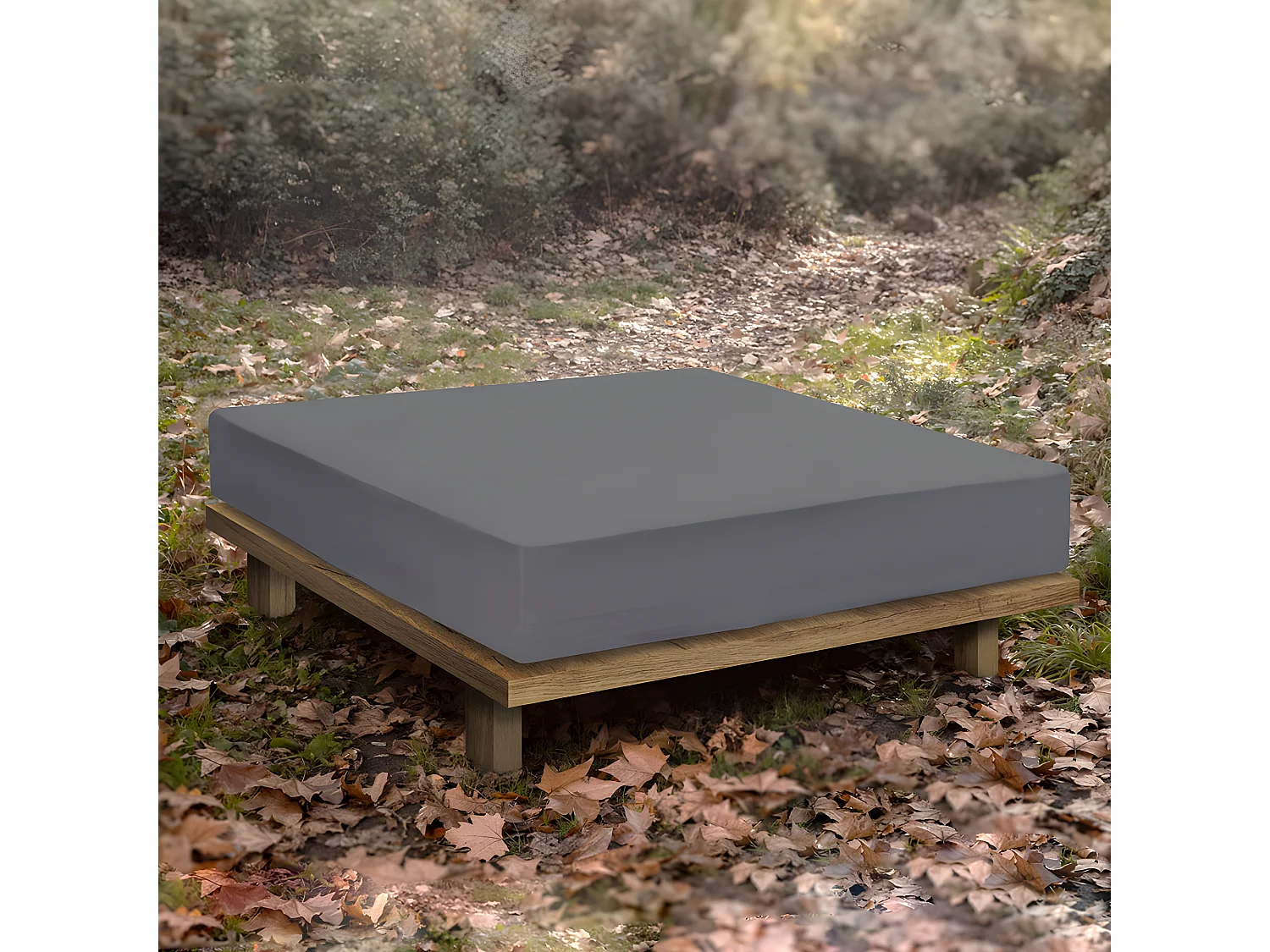 BELLECOUR LITERIE | Alèse B-SENSIBLE Gris anthracite 140x190 cm | Impermeable & Anti-acariens