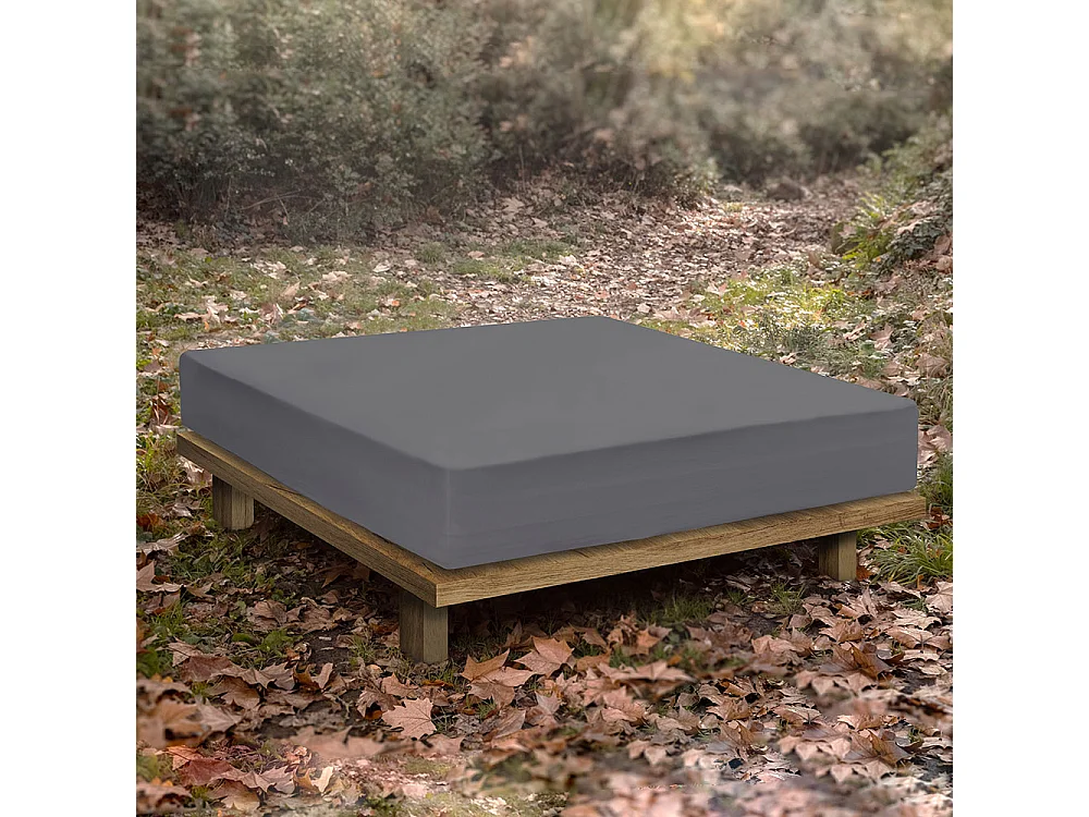 BELLECOUR LITERIE | Alèse B-SENSIBLE Gris anthracite 140x190 cm | Impermeable & Anti-acariens