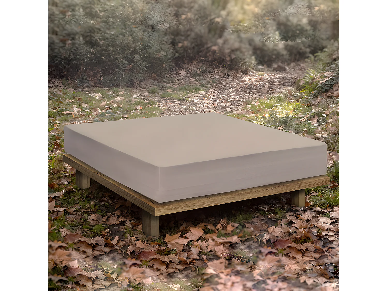 BELLECOUR LITERIE | Alèse B-SENSIBLE Taupe 90x190 cm | Impermeable & Anti-acariens