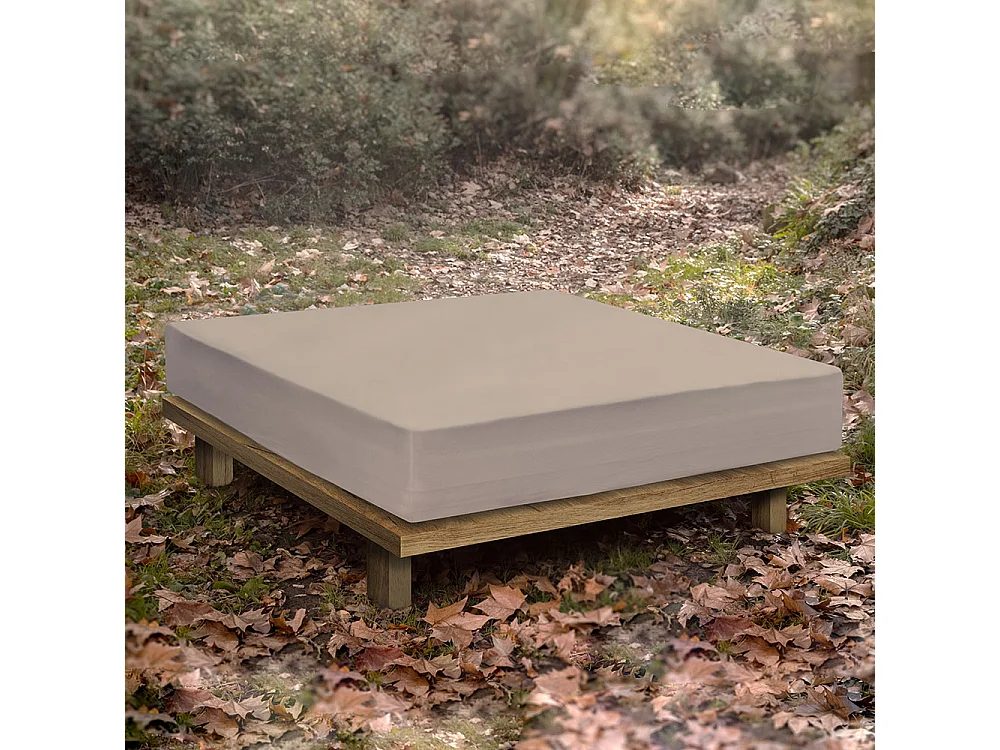 BELLECOUR LITERIE | Alèse B-SENSIBLE Taupe 140x190 cm | Impermeable & Anti-acariens