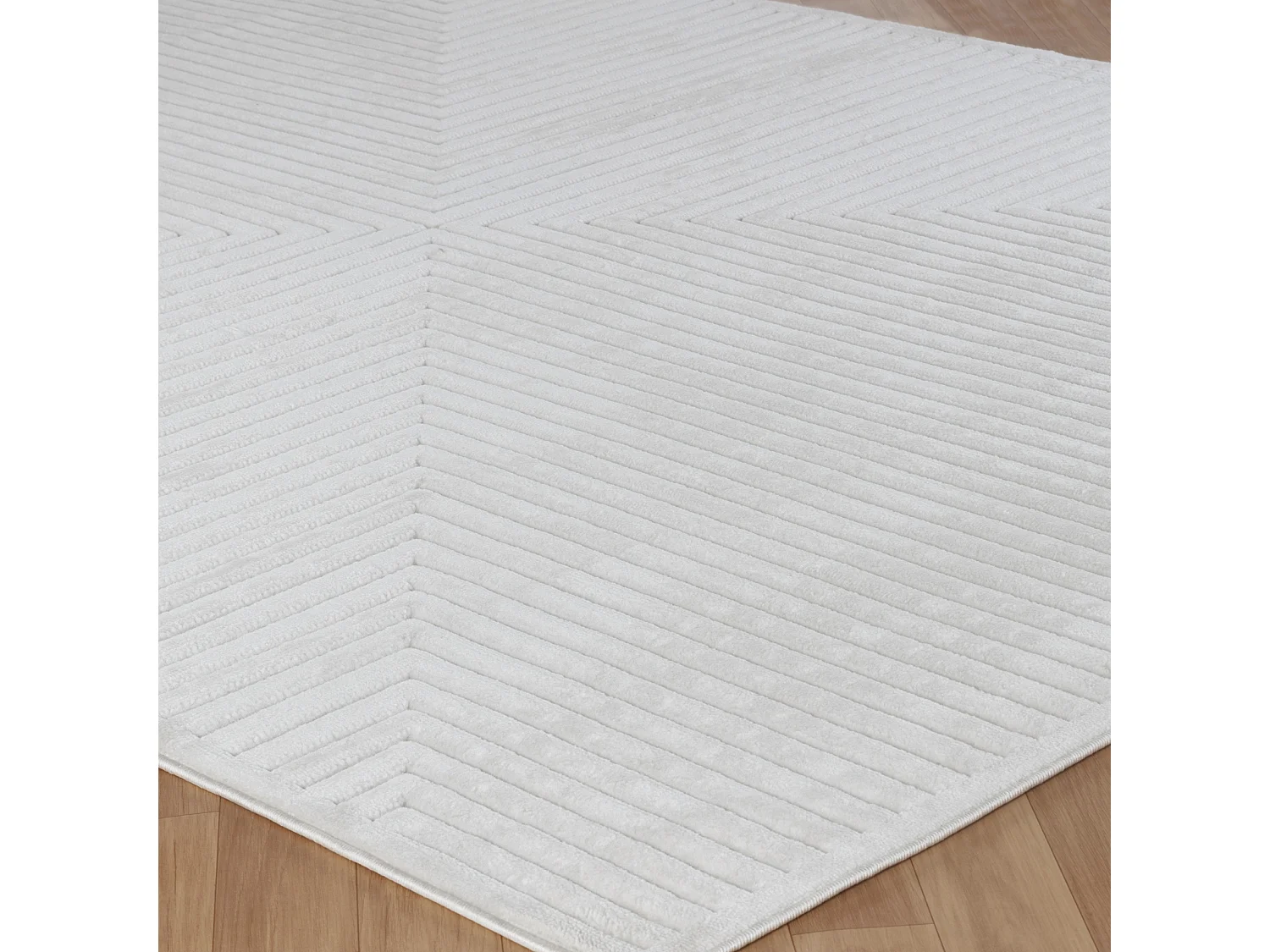 Tapis d'Intérieur/Extérieur Scandinave Moderne - Blanc - 120x170cm - KIYOSHI