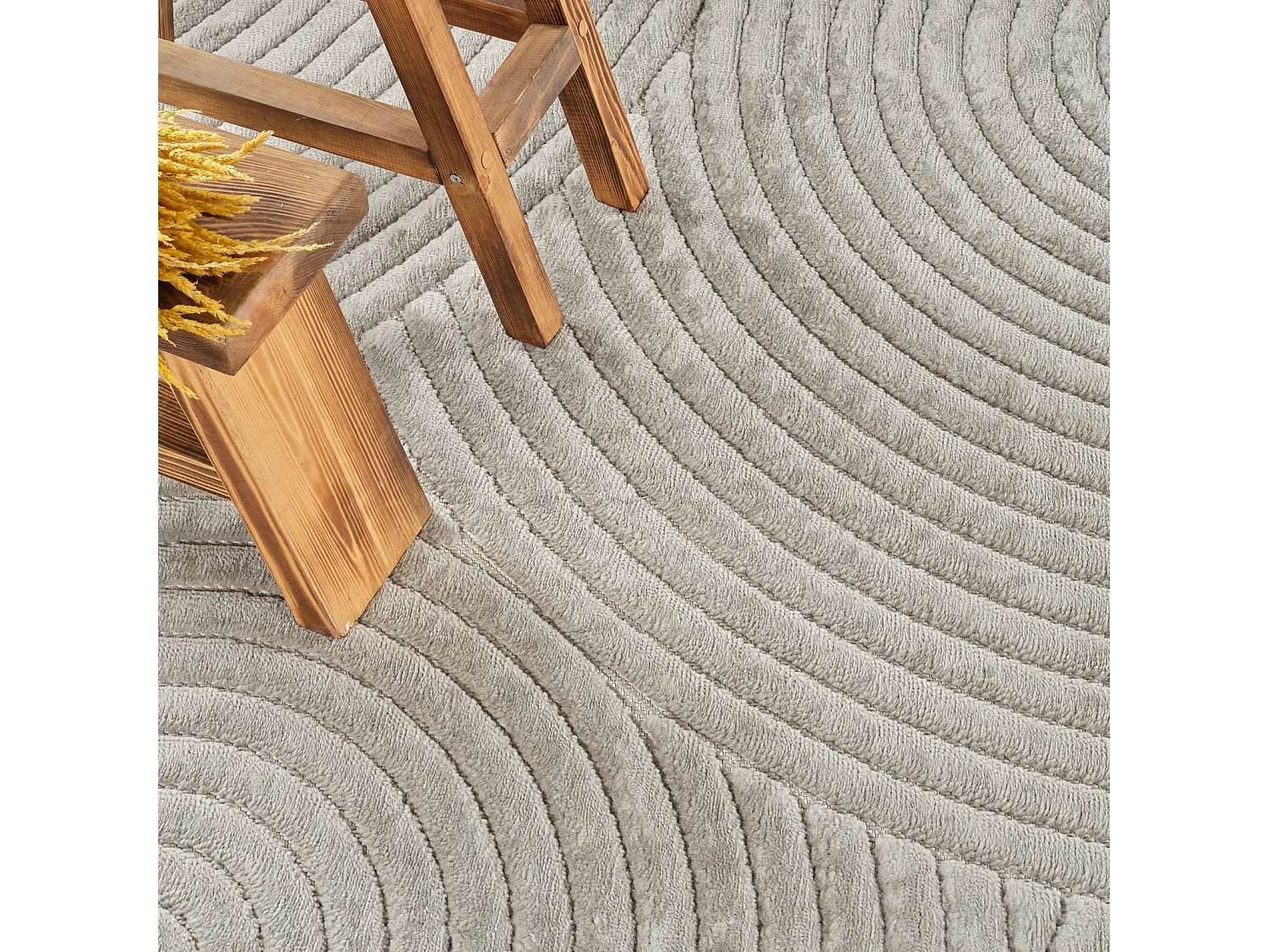 Tapis d'Intérieur/Extérieur Scandinave Moderne - Gris - 160x220cm - KOANA