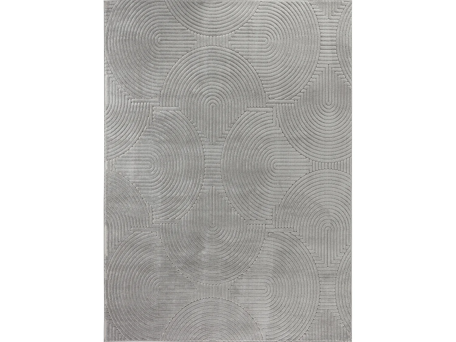 Tapis d'Intérieur/Extérieur Scandinave Moderne - Gris - 200x275cm - REYKO