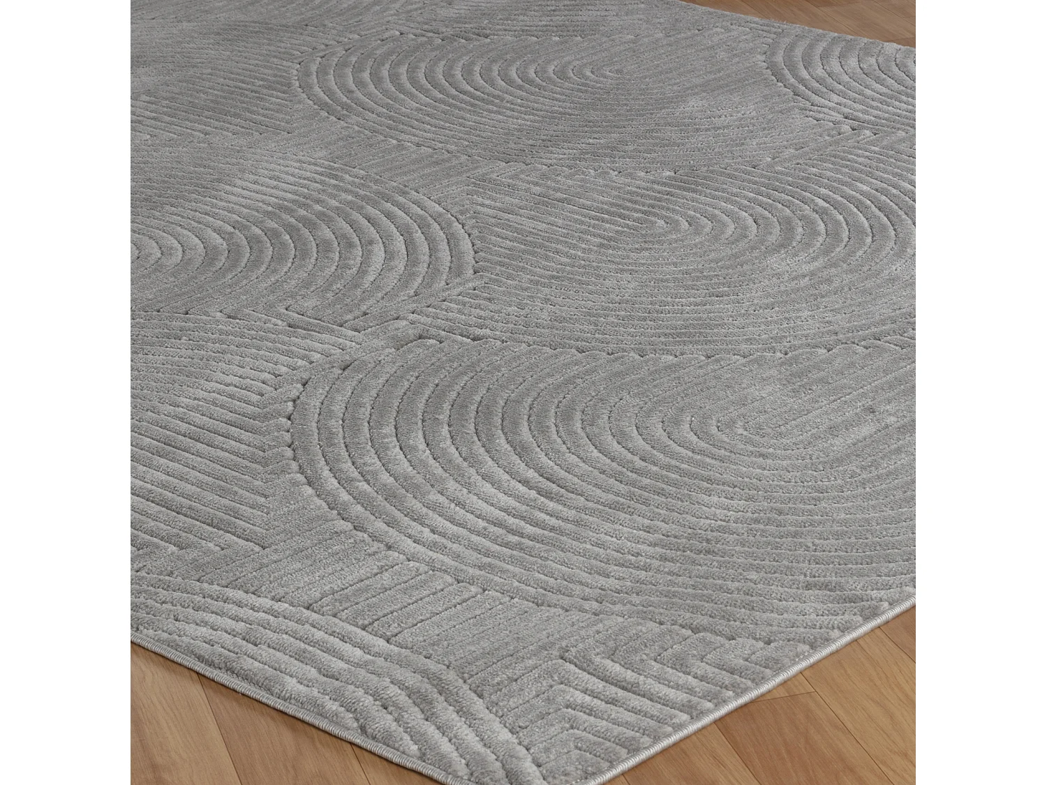 Tapis d'Intérieur/Extérieur Scandinave Moderne - Gris - 200x275cm - REYKO