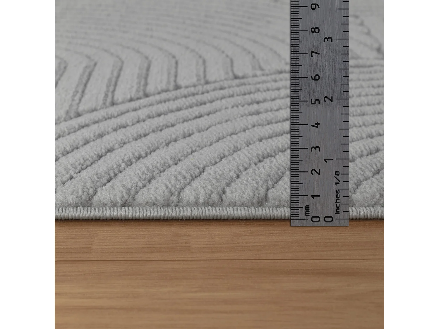 Tapis d'Intérieur/Extérieur Scandinave Moderne - Gris - 200x275cm - REYKO