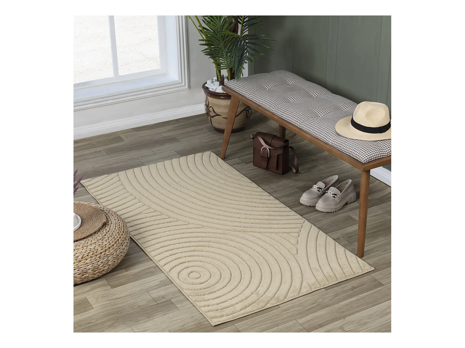 Modern Scandinavisch Tapijt - Beige - 80x150cm - KOANA