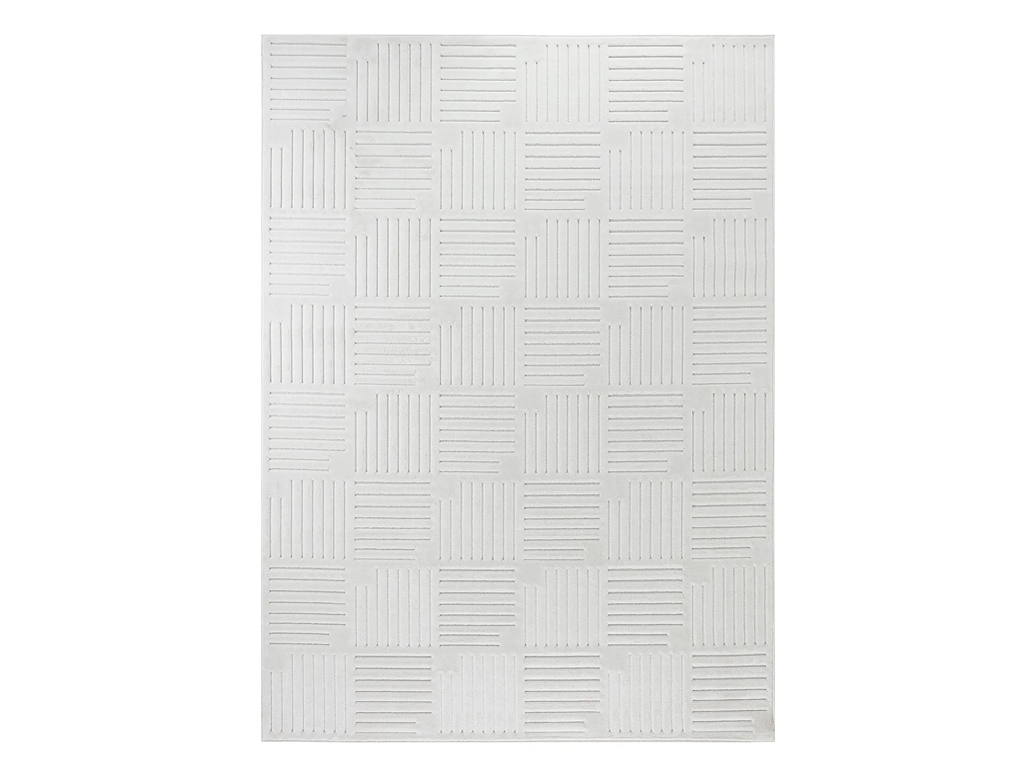 Tapis d'Intérieur/Extérieur Scandinave Moderne - Blanc - 200x275cm - MIDORI