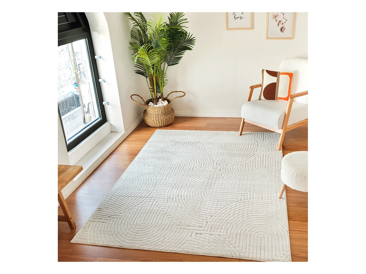 Modern Scandinavisch Tapijt - Wit - 120x170cm - REYKO