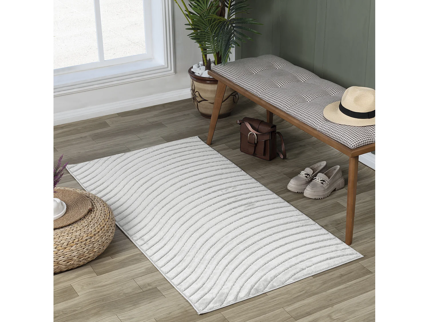 Modern Scandinavisch Tapijt - Wit - 80x150cm - AYUMI