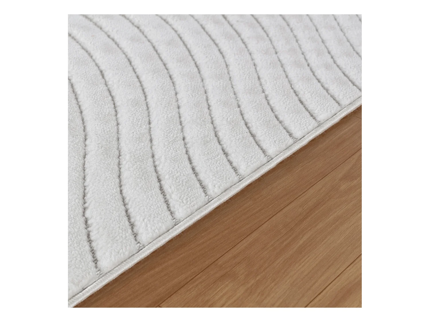 Tapis d'Intérieur/Extérieur Scandinave Moderne - Blanc - 80x150cm - AYUMI