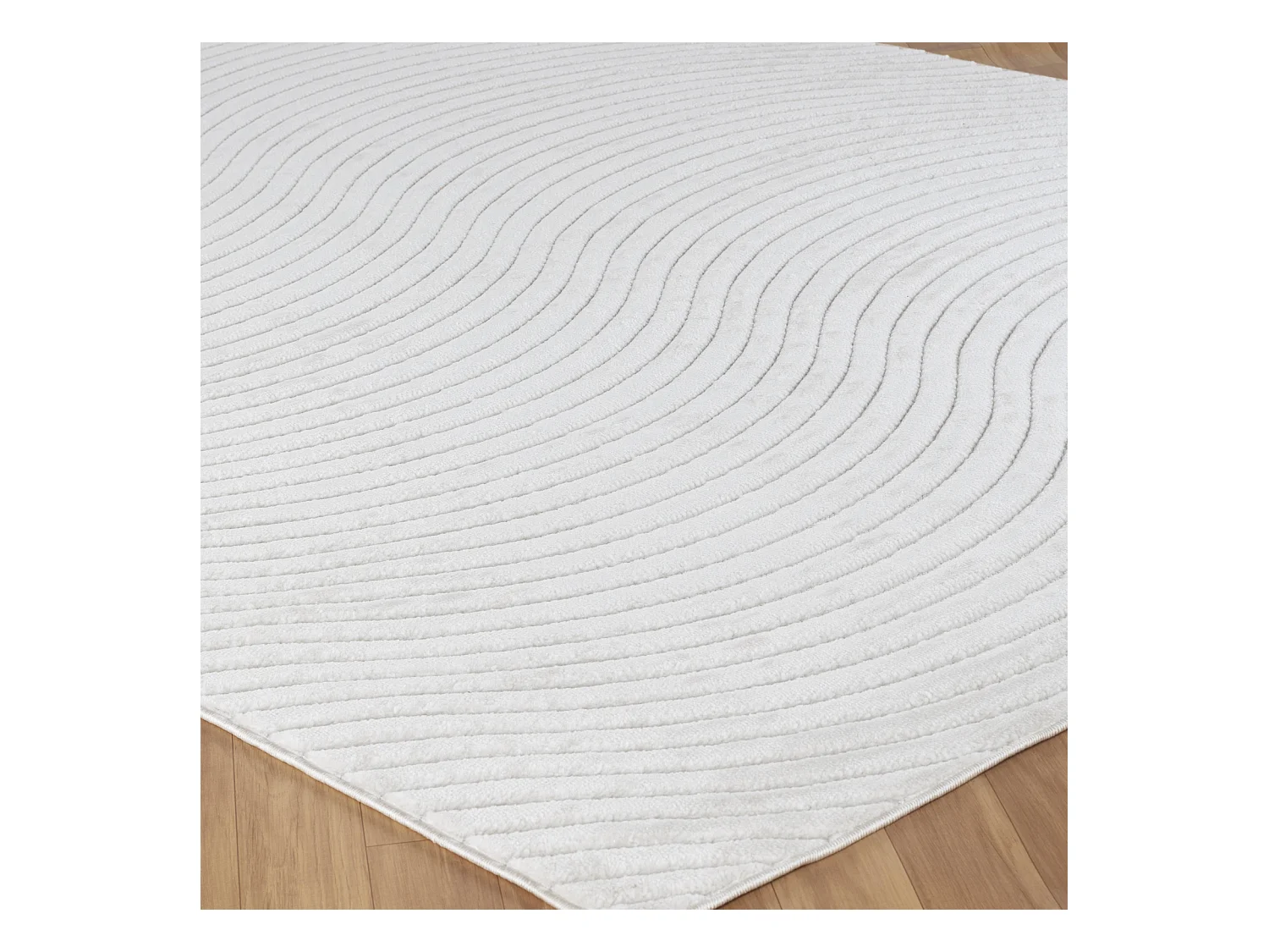 Tapis d'Intérieur/Extérieur Scandinave Moderne - Blanc - 80x150cm - AYUMI