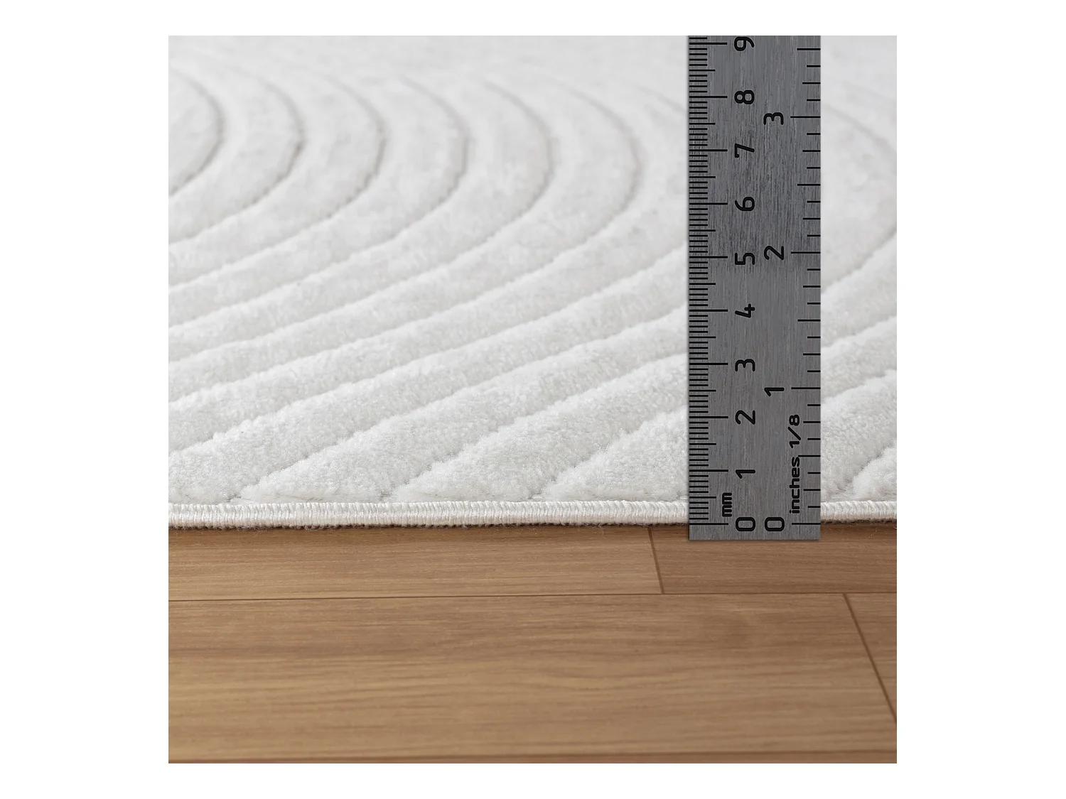 Tapis d'Intérieur/Extérieur Scandinave Moderne - Blanc - 80x150cm - AYUMI