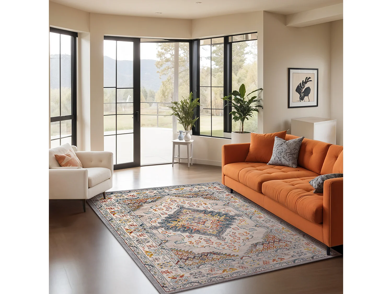 Tapis Vintage Oriental - Multicolore/Gris - 120x170cm - JADE