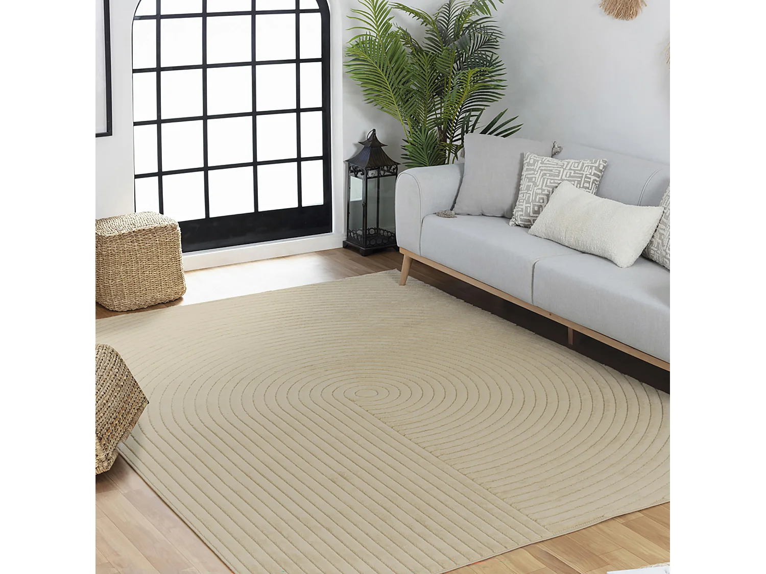 Modern Scandinavisch Tapijt - Beige - 200x275cm - EMIKO