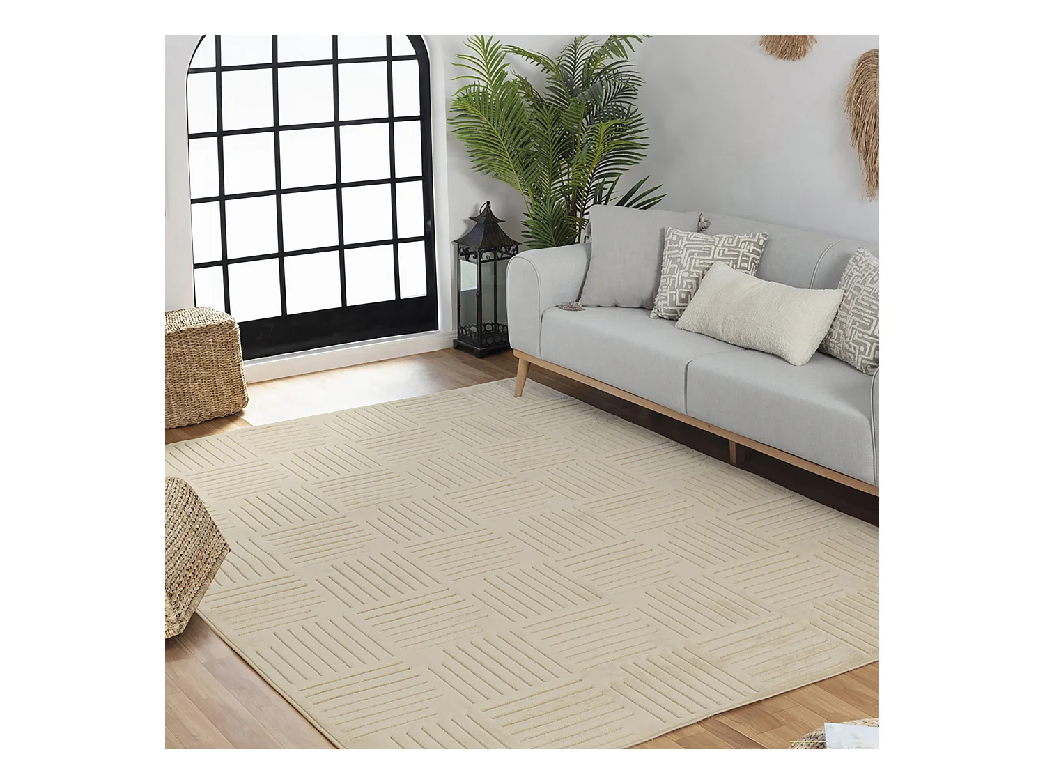 Modern Scandinavisch Tapijt - Beige - 160x220cm - MIDORI