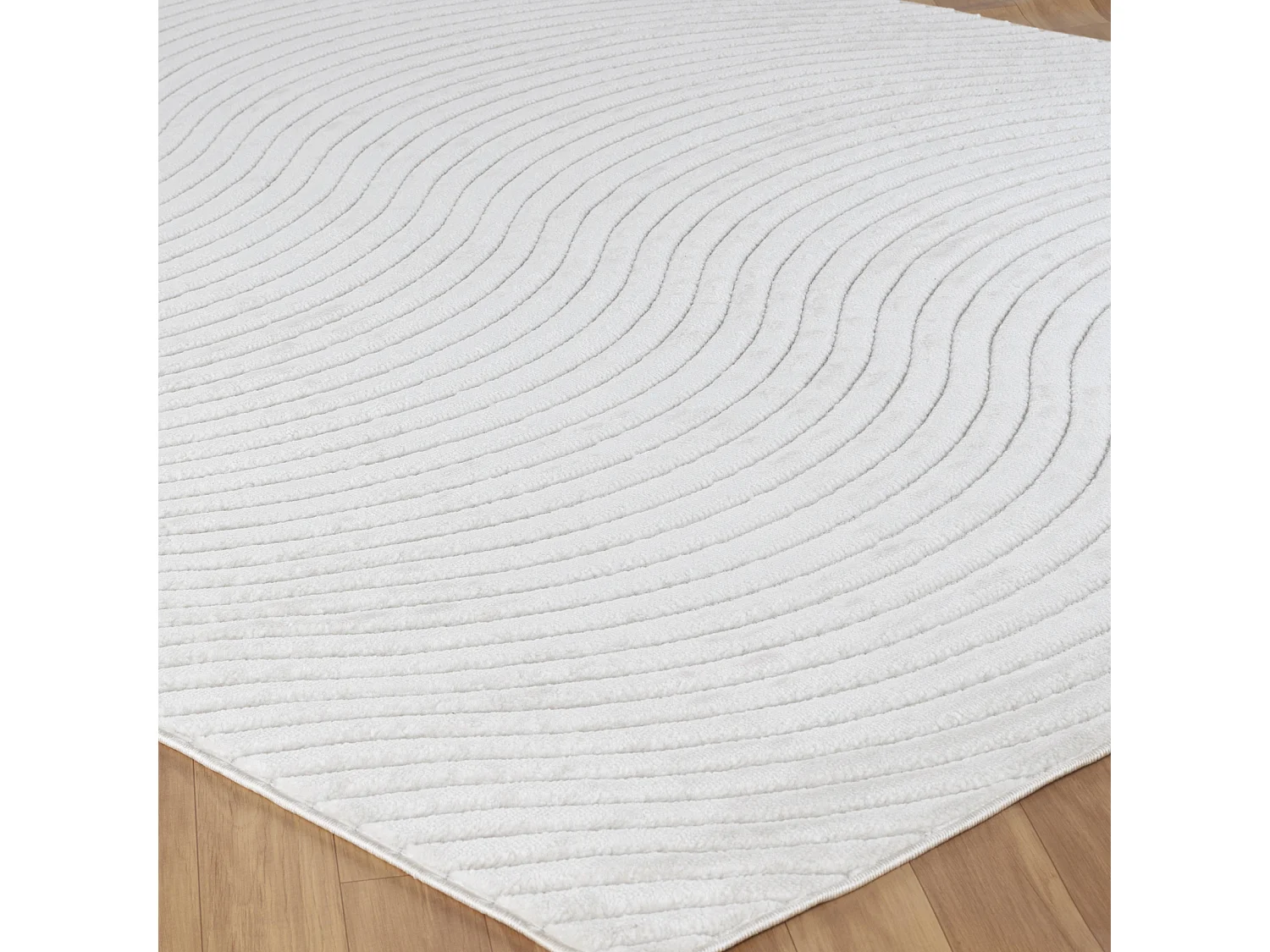 Tapis d'Intérieur/Extérieur Scandinave Moderne - Blanc - 120x170cm - AYUMI