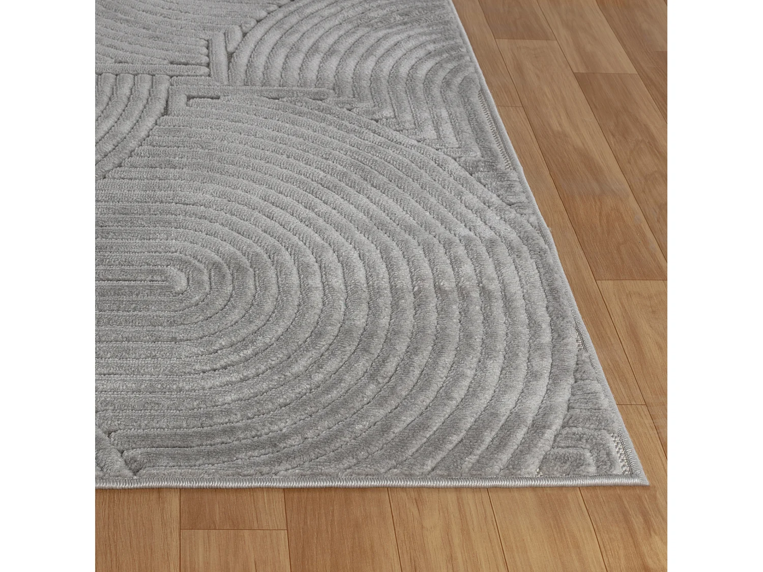 Tapis d'Intérieur/Extérieur Scandinave Moderne - Gris - 120x170cm - REYKO