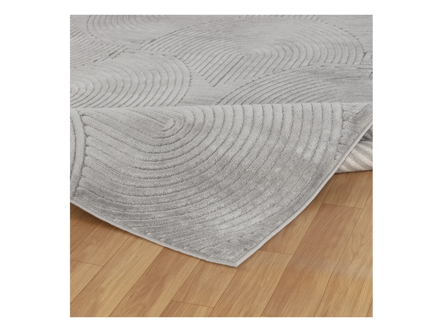 Tapis d'Intérieur/Extérieur Scandinave Moderne - Gris - 80x150cm - REYKO