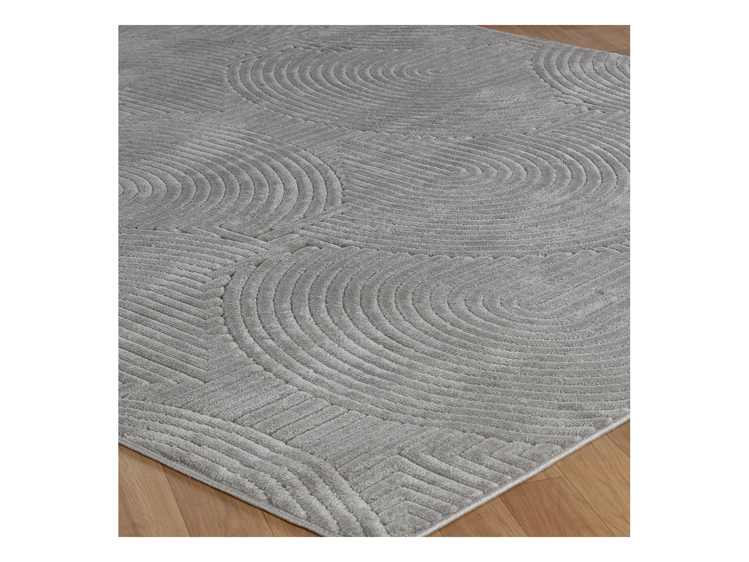 Tapis d'Intérieur/Extérieur Scandinave Moderne - Gris - 80x150cm - REYKO