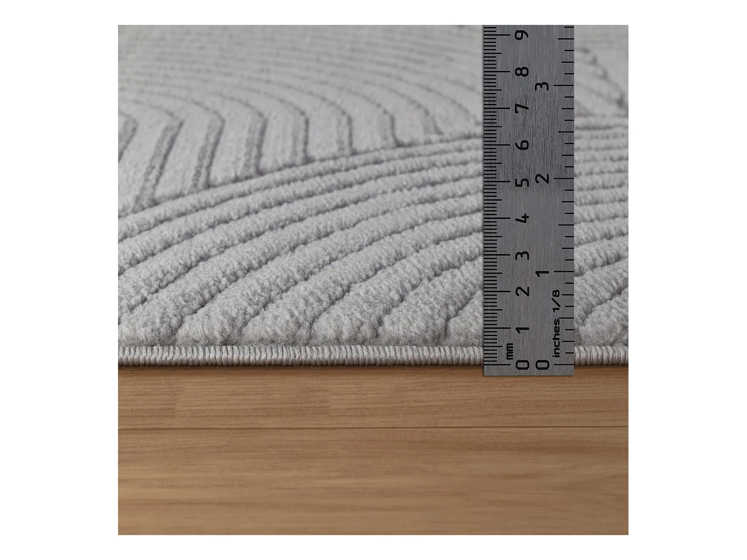 Tapis d'Intérieur/Extérieur Scandinave Moderne - Gris - 80x150cm - REYKO