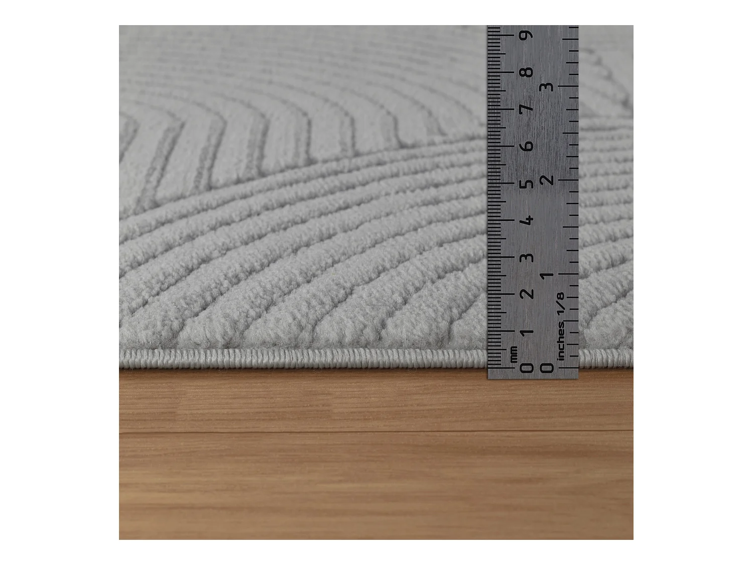Tapis d'Intérieur/Extérieur Scandinave Moderne - Gris - 80x150cm - REYKO
