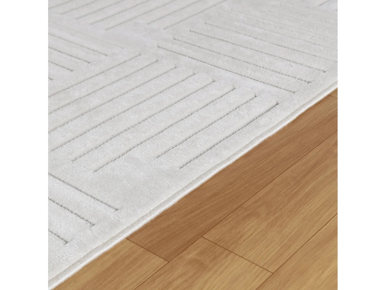 Tapis d'Intérieur/Extérieur Scandinave Moderne - Blanc - 80x150cm - MIDORI